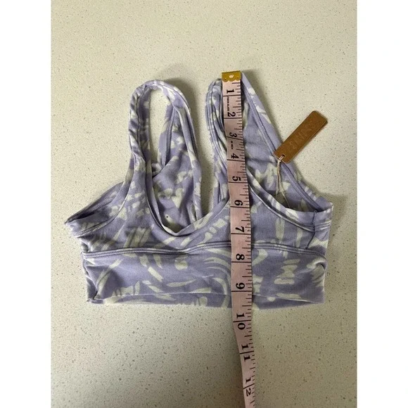 NWT SKIMS Summer Mesh Plunge Bralette Color lilac swirl Size XXS - Picture 8 of 8